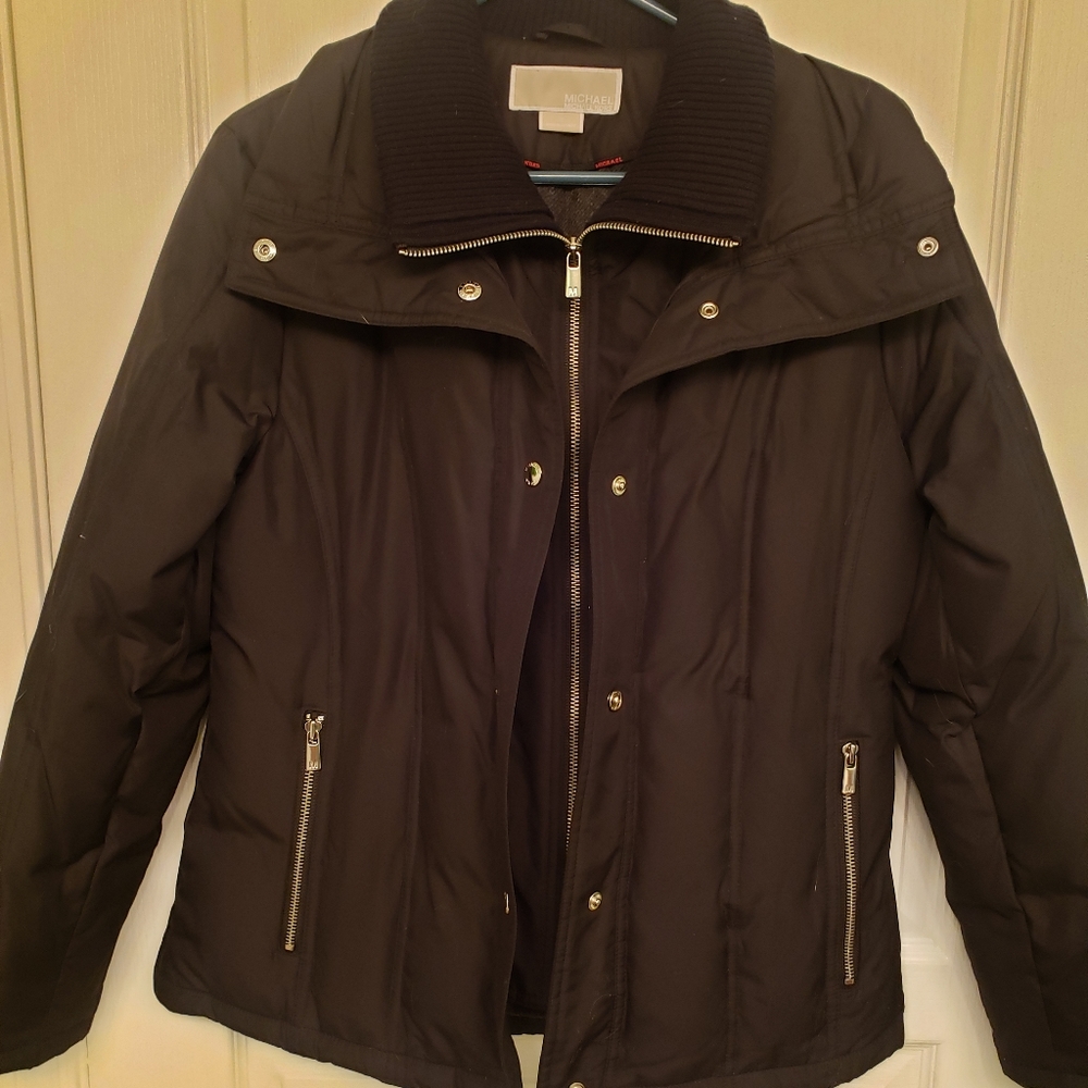 Calvin Klein Purple Down Hooded Jacket